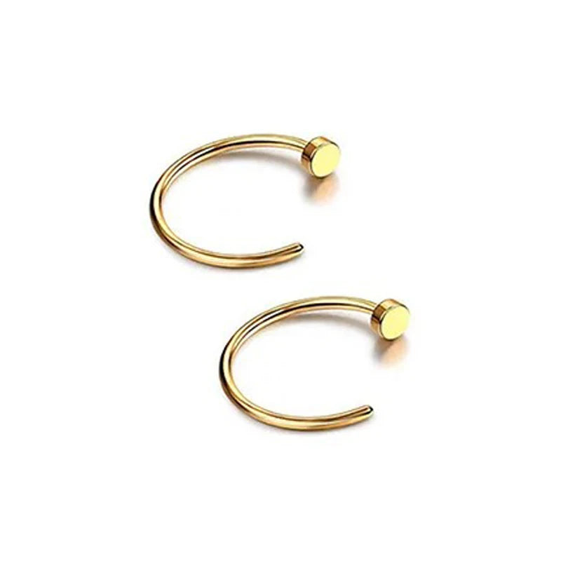 2/6 Stück Fake-Nasenringe für Damen, 316L Edelstahl Lippenringe Labret-Ring Nasenloch Hoop Piercing Ohrstecker Nasenpiercing Schmuck