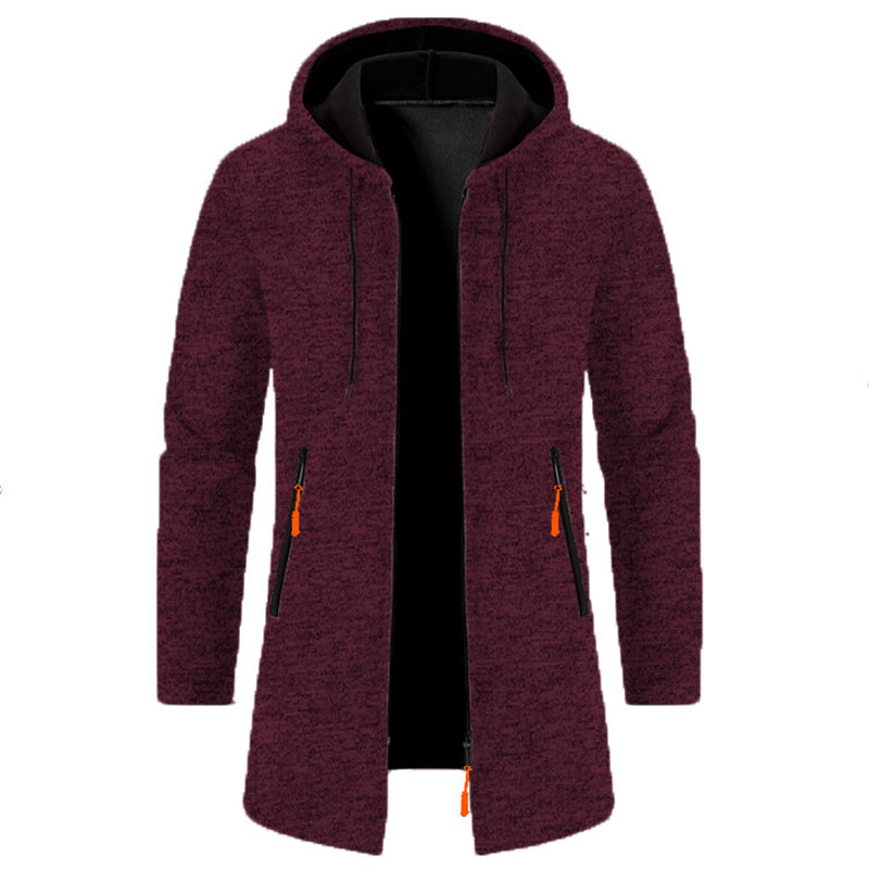 Sweatwear Herren Hoodies Langarm Sweatshirts für Männer Reißverschluss Kapuze Herren Übergröße Winter Top Jacke Mantel Schwarzer Pullover