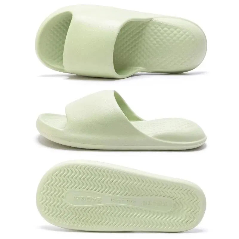 Women's Home Slides Open Toe Quick Drying Shoes Minimalist Indoor Pillow Slides Super Soft Solid Color Non Slip Bath Shoes