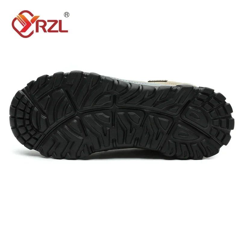 YRZL Outdoor-Wanderschuhe Herren Sneakers Slip-on Casual Herrenschuhe Atmungsaktive Wildlederschuhe Rutschfeste Wanderschuhe