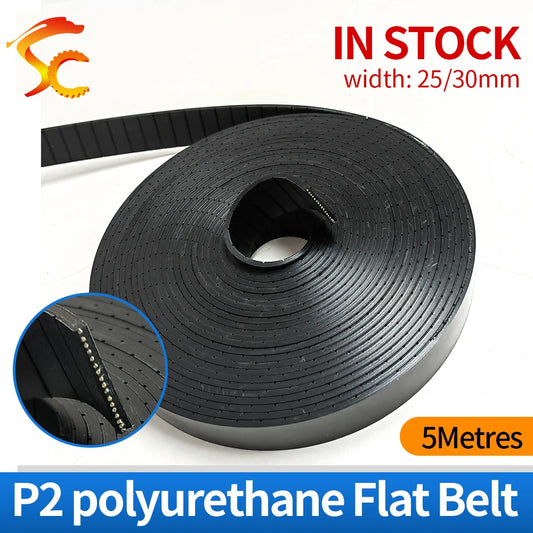 5Meters P2 Flat Belt Width 25mm 30mm Thickness 2mm P2 Belt Polyurethane with Steel core for Fitness Equipment
