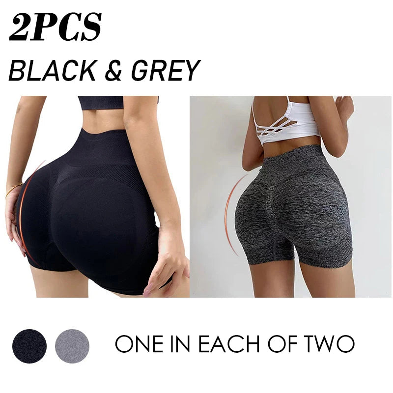Women Yoga Shorts High Waist Workout Shorts Fitness Yoga Lift Butt Fitness Ladies Yoga Gym Running Short Pants Sportswear
