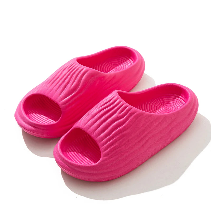 Superweiche EVA-Plateau-Slipper für Damen, minimalistische und bequeme rutschfeste Hausschuhe für das Badezimmer im Innenbereich, Damenhausschuhe