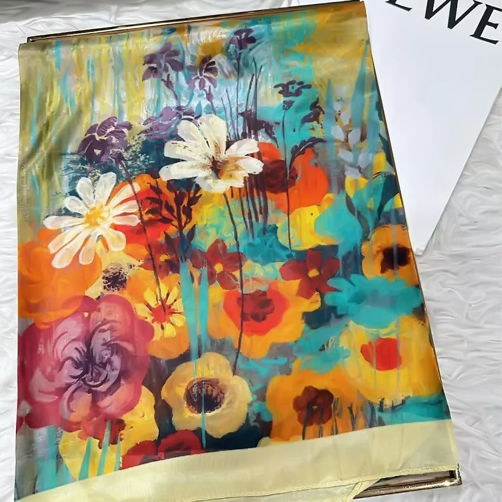 2016 Wintermode Damen Schal Heißer Verkauf Maulbeerseide Schals Schal Weiblichen Langen Seidenschal Blau und Kaffee 180*110 cm