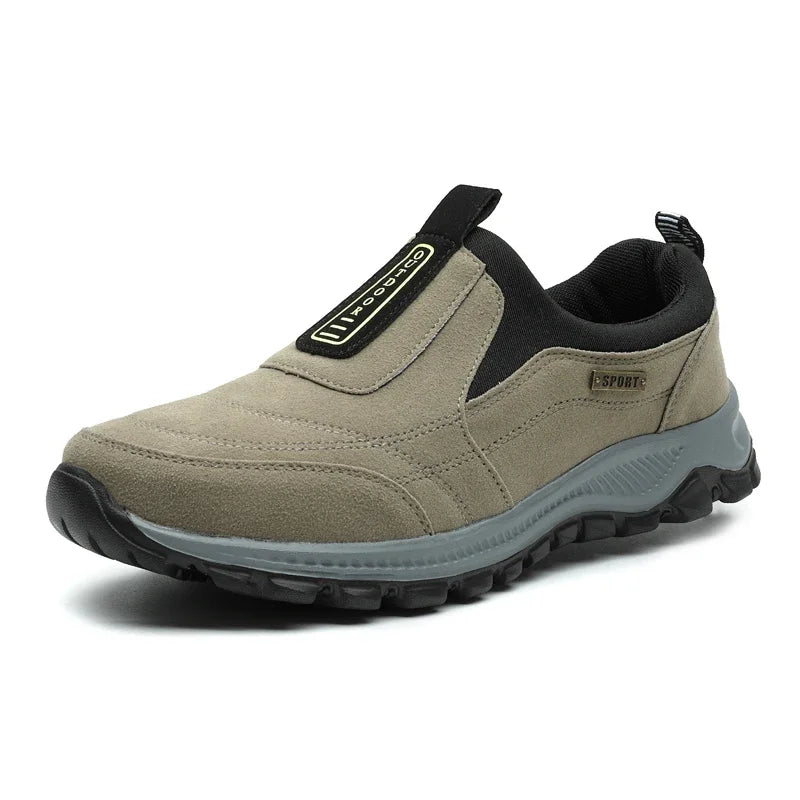 YRZL Outdoor-Wanderschuhe Herren Sneakers Slip-on Casual Herrenschuhe Atmungsaktive Wildlederschuhe Rutschfeste Wanderschuhe