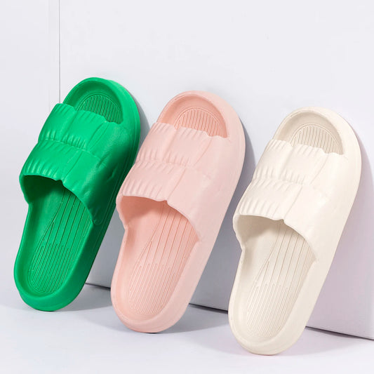 2023 Damen-Hausschuhe mit weicher Sohle, Wolken-Hausschuhe, dicke Plattform, für drinnen und draußen, Strandsandalen, Sommer, EVA, rutschfeste Flip-Flops