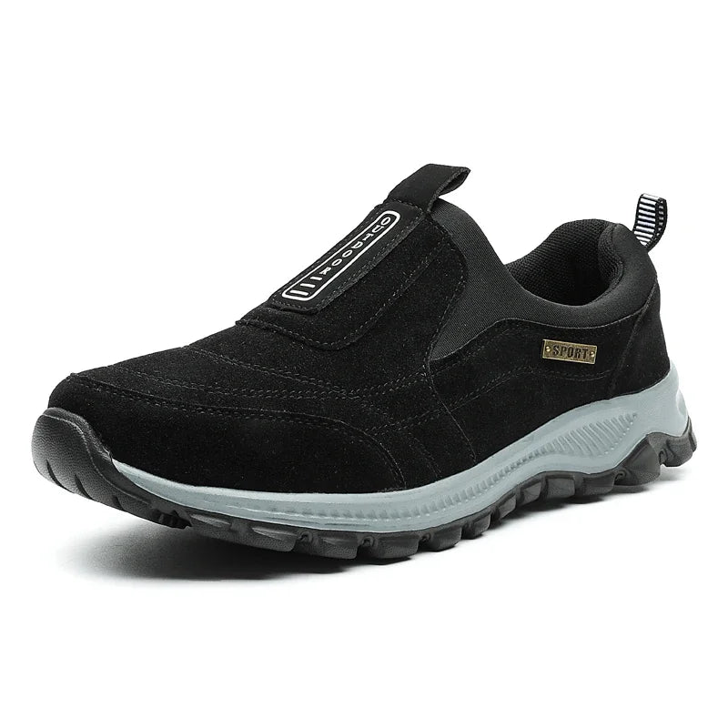 YRZL Outdoor-Wanderschuhe Herren Sneakers Slip-on Casual Herrenschuhe Atmungsaktive Wildlederschuhe Rutschfeste Wanderschuhe