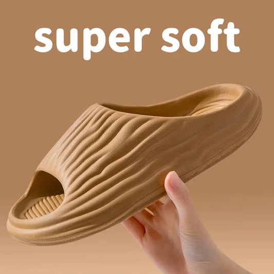 Superweiche EVA-Plateau-Slipper für Damen, minimalistische und bequeme rutschfeste Hausschuhe für das Badezimmer im Innenbereich, Damenhausschuhe