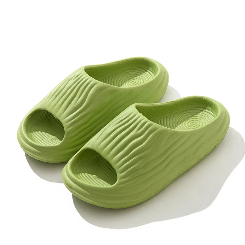 Superweiche EVA-Plateau-Slipper für Damen, minimalistische und bequeme rutschfeste Hausschuhe für das Badezimmer im Innenbereich, Damenhausschuhe