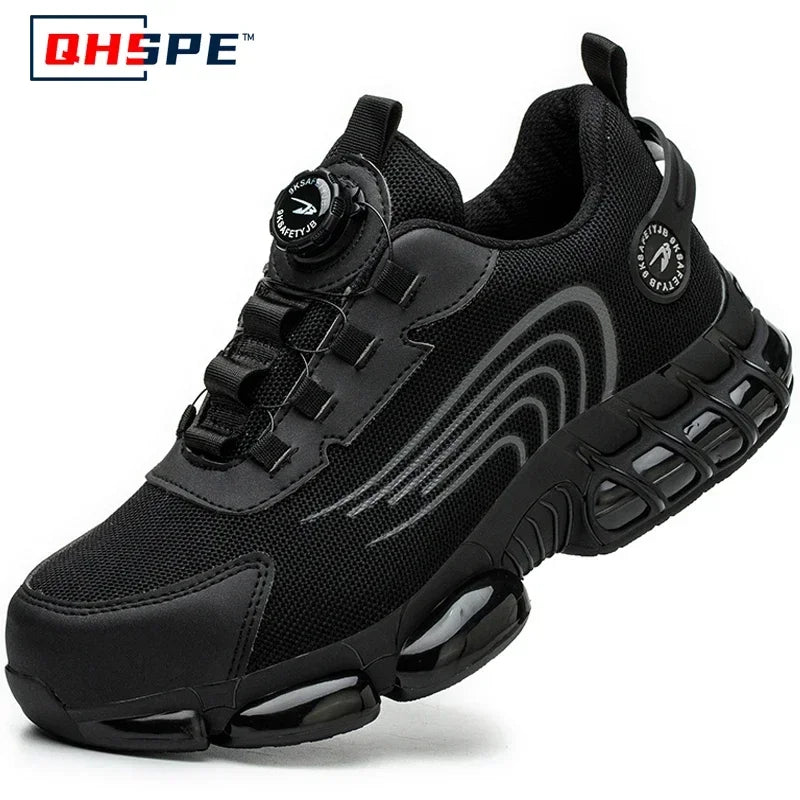 Drehknopf Neue Sicherheitsschuhe Männer Anti-Smash Anti-Pannen Arbeitsschuhe Mode Männer Sportschuhe Sicherheit Schutzstiefel Männer