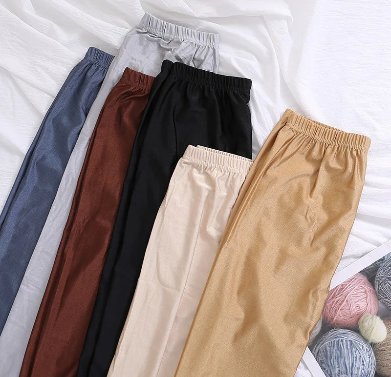 Hochelastische Skinny-Leggings, Bleistifthose, schlanke Hose in Übergröße, glänzende Yogahose für Frauen, sexy, hautfreundliche, enge Leggings