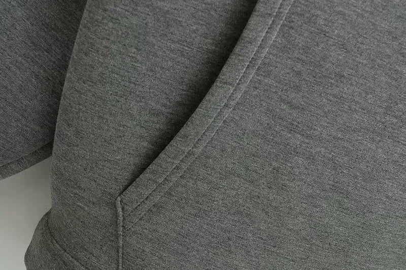 Damen Winter Vintage Reißverschluss Hoodies Sweatshirts Mode Langarm Streetwear Parkas Weibliche Oberbekleidung Koreanische Beliebte Kleidung