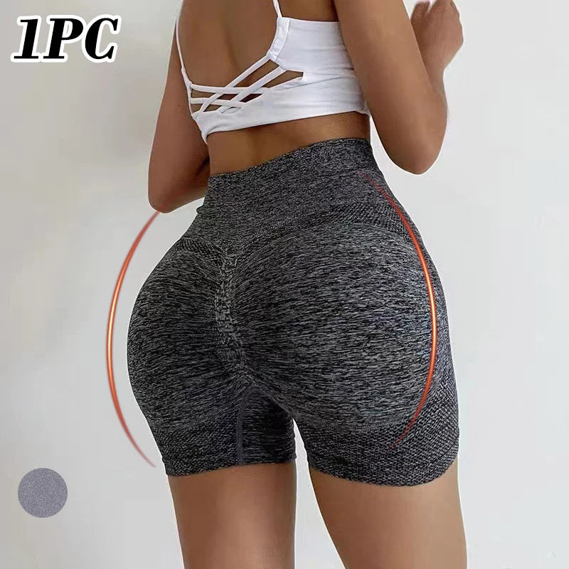 Women Yoga Shorts High Waist Workout Shorts Fitness Yoga Lift Butt Fitness Ladies Yoga Gym Running Short Pants Sportswear