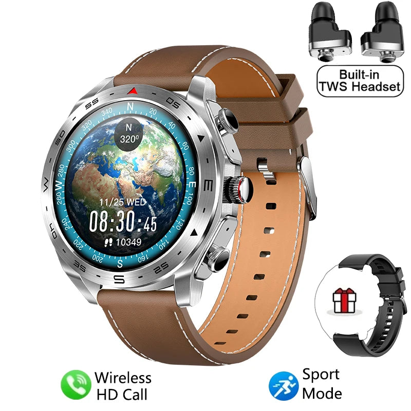 2024 Neue Smart Watch TWS 2-in-1 Bluetooth-Kopfhörer HIFI 9D-Klangqualität Smartwatches für männliche und weibliche Gesundheitsübungen