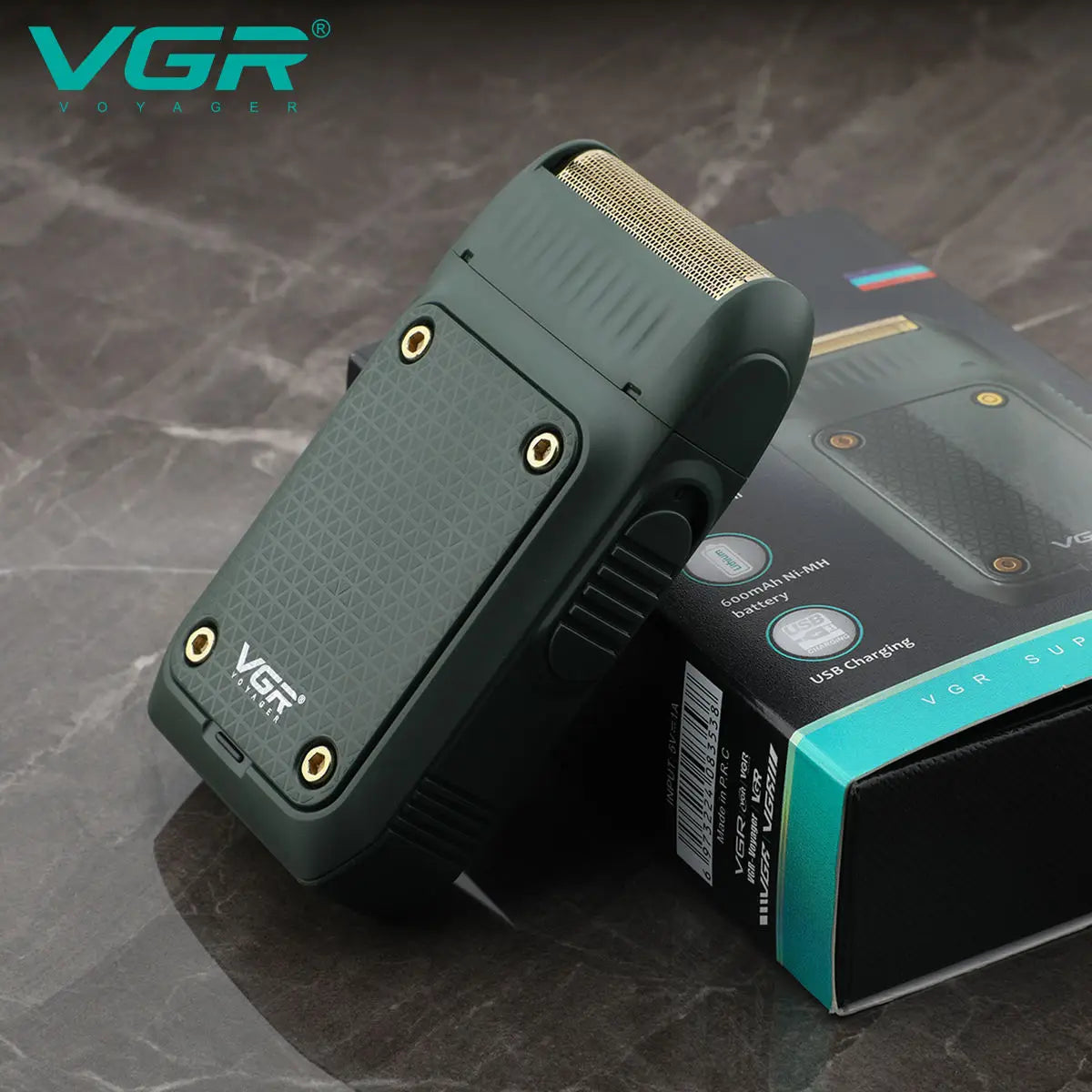 VGR 353 Razor Elektrorasierer Professioneller Haarschneider Wiederaufladbarer Rasierer Tragbarer Bartschneider Mini-Haarrasierer für Männer