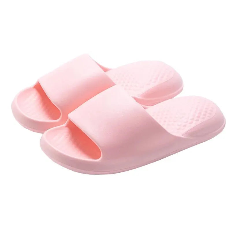 Women's Home Slides Open Toe Quick Drying Shoes Minimalist Indoor Pillow Slides Super Soft Solid Color Non Slip Bath Shoes
