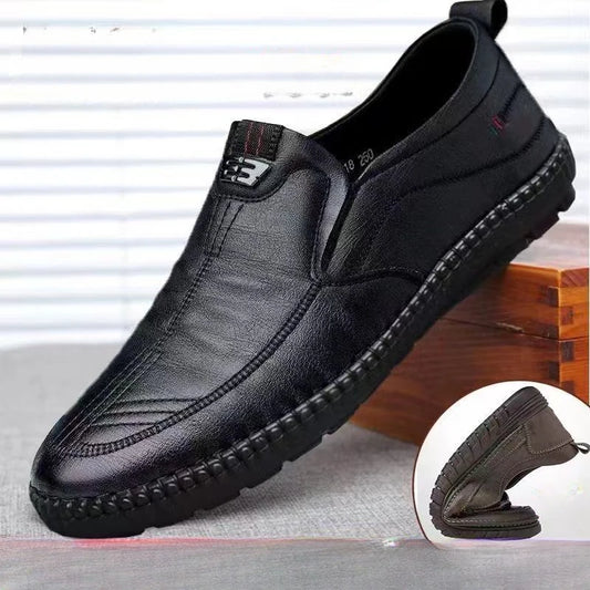 Herren Lederhalbschuhe rutschfeste Wanderschuhe Atmungsaktive Outdoor-Schlupfschuhe Freizeitschuhe für Männer Arbeit Büro Fahren Sneakers2