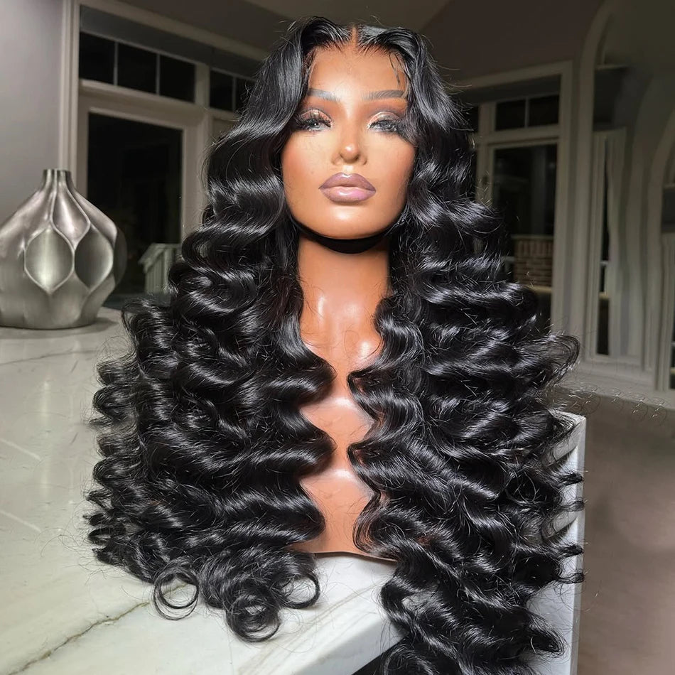 250 Dichte Lose Welle 13x6 HD Lace Front Perücken Menschliches Haar Brasilianische 30 40 Zoll 13x4 Tiefe Lockige Welle Lace Frontal Perücke Für Frauen