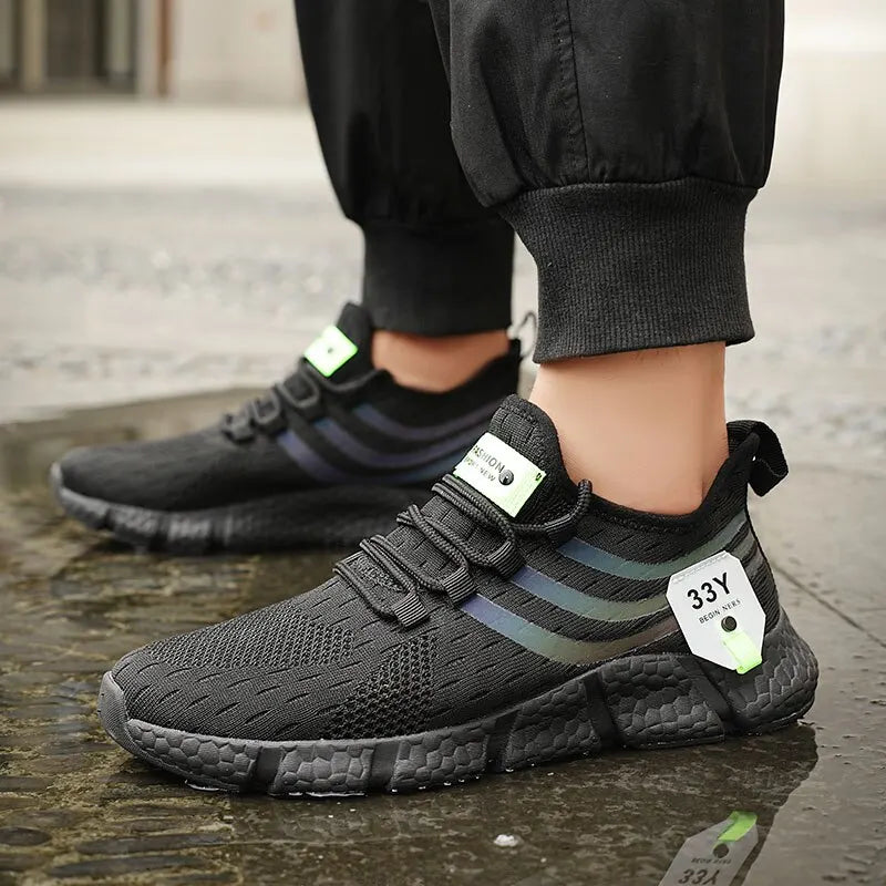 Herren Casual Sportschuhe Atmungsaktive leichte Turnschuhe Outdoor Mesh Schwarze Laufschuhe Athletische Jogging Tenis Wanderschuhe