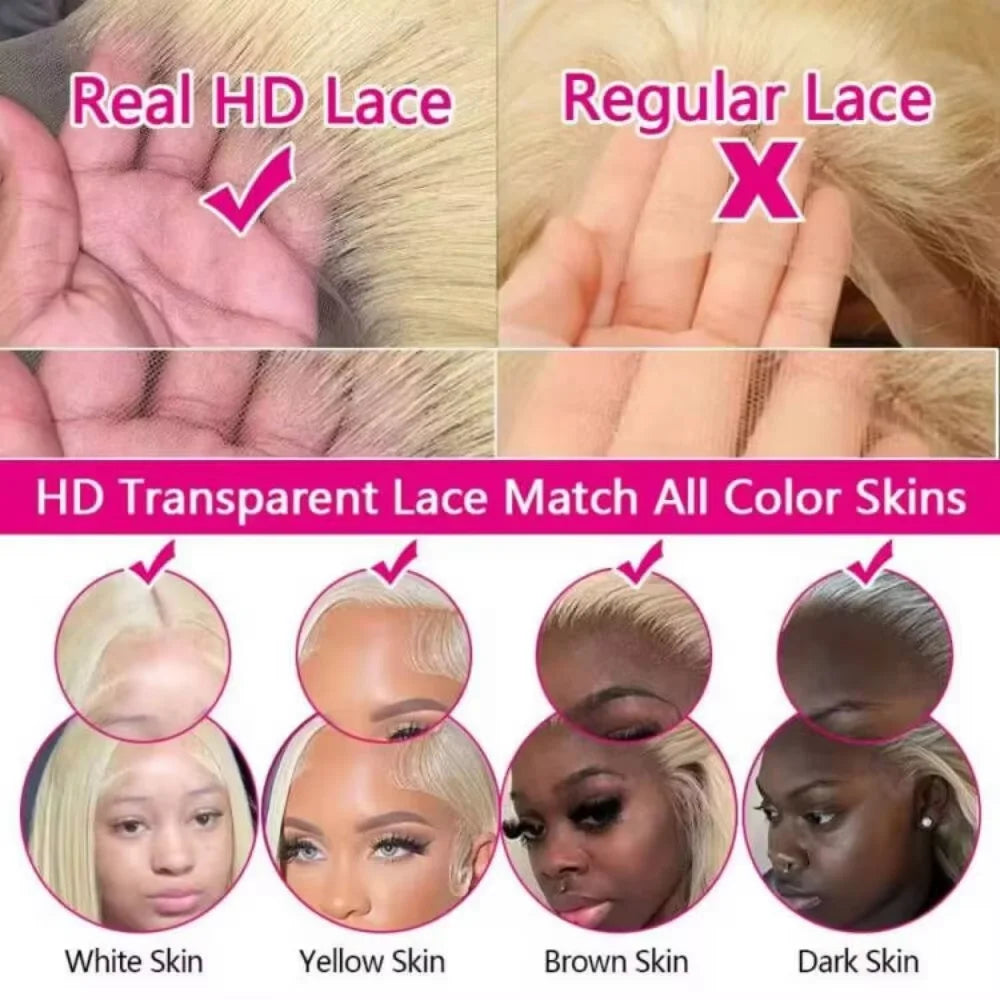 28 Zoll 613 Honigblond Body Wave Lace Frontal Perücke 13x6 Brasilianische Remy HD Lace Perücke 13x4 Lace Front Echthaar Perücken für Frauen