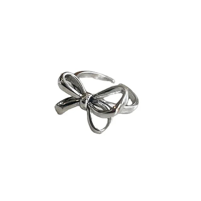 BF CLUB 925 Sterling Rings for Women Fashion Geometric Handmade Irregular Strip Ring Party Christmas Gift