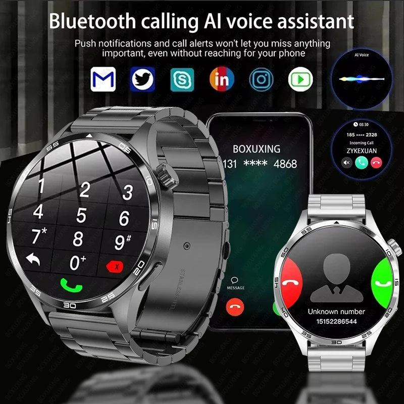 GT5 PRO Smart Watch Men Watch 5 Pro AMOLED HD Screen Bluetooth Call GPS Trajectory NFC Heart Rate Compass SmartWatches 2025 New