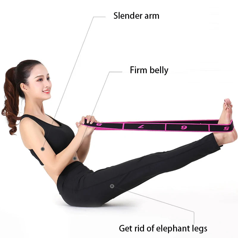 Training Yoga Belt Pilates Fitness Equipment Stretch Rope Pull Ropes Resistance Bands Elastic Band Yoga Pull Strap Stretch Belt