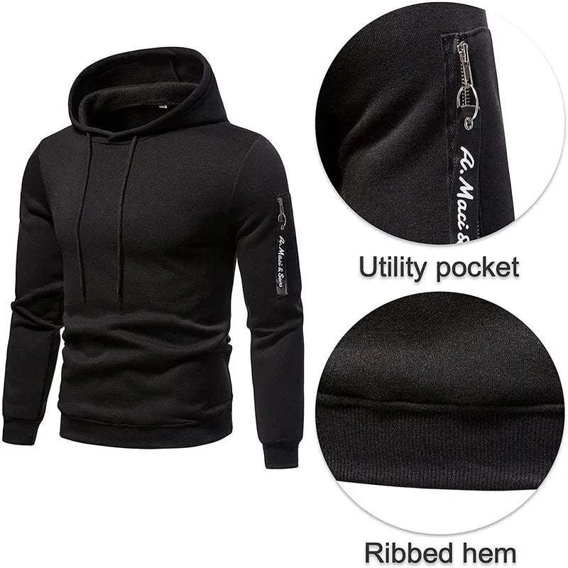 Men's Sportswear Set Two-piece Casual Jogging Warm Breathable Fitness Sportswear Set Military Tactical Hoodie + Trousers