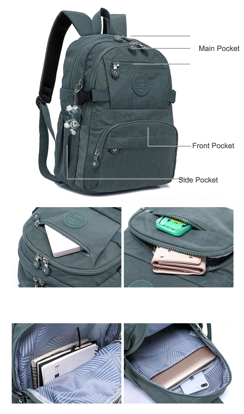 Luxury Travel Backpack Women's Stylish Teenage Youth Backpacks for Bara Mochila Impermeable Large School Bag for Boys
