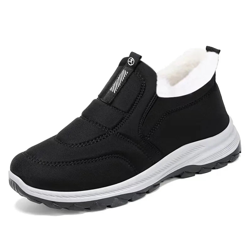 Damen Schneestiefel mit Fellfutter, warme Winterstiefel, rutschfeste Stiefeletten, leichte Wanderschuhe für draußen