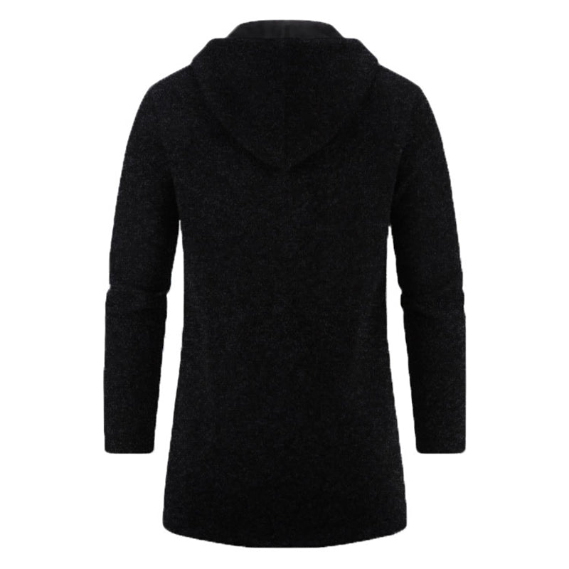 Sweatwear Herren Hoodies Langarm Sweatshirts für Männer Reißverschluss Kapuze Herren Übergröße Winter Top Jacke Mantel Schwarzer Pullover