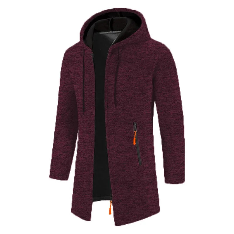 Sweatwear Herren Hoodies Langarm Sweatshirts für Männer Reißverschluss Kapuze Herren Übergröße Winter Top Jacke Mantel Schwarzer Pullover