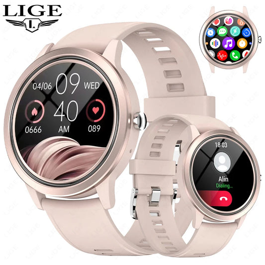 New Women Bluetooth Call Smart Watch Heart Rate Blood Pressure Monitoring Smartwatches Waterproof Men Smartwatch For Android IOS