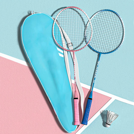 Badminton Rackets Set With Carrying Bag Outdoor Sports Fitness Equipment Lightweight Badminton Racquets for Beginners