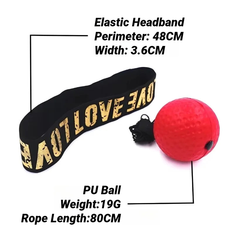 MMA Boxing Speed Ball Head-Mounted Pu Training Hand Eye Reaction Home Sandbag Fitness Equipment Gym Muay Thai Fighting Pressure