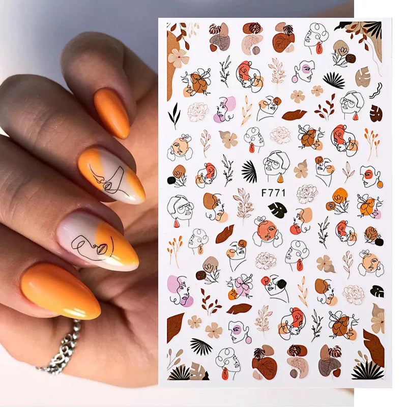 1 STÜCKE Neue Luxuriöse Schmetterling Nagelaufkleber Blume Nageldesign Nagelkunst Liefert Nagelabziehbilder Geeignet Für Frauen Nageldekoration