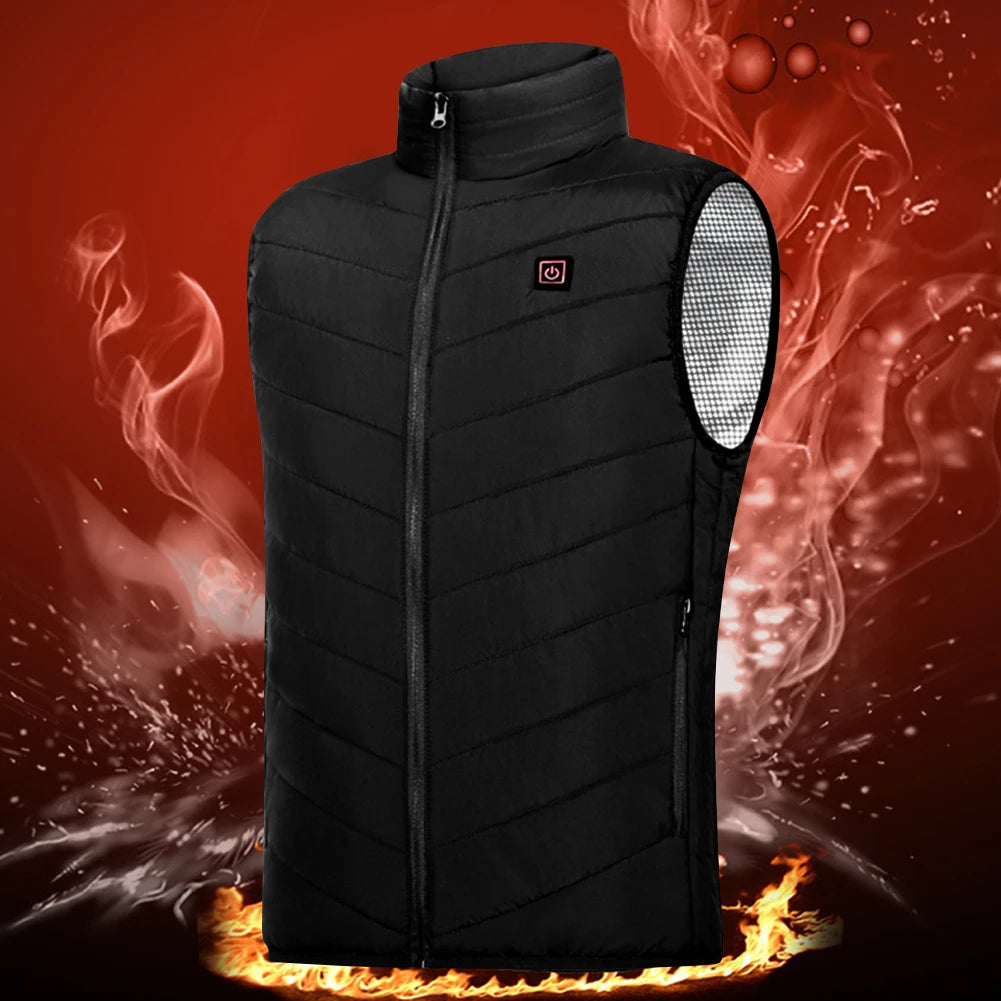 9 Heated Vest Zones Electric Heated Jackets Men Women Sportswear Heated Coat Windproof Heat Coat USB Heating Jacket For Camping
