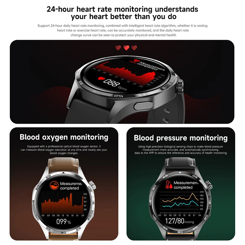 GT5 PRO Smart Watch Men Watch 5 Pro AMOLED HD Screen Bluetooth Call GPS Trajectory NFC Heart Rate Compass SmartWatches 2025 New