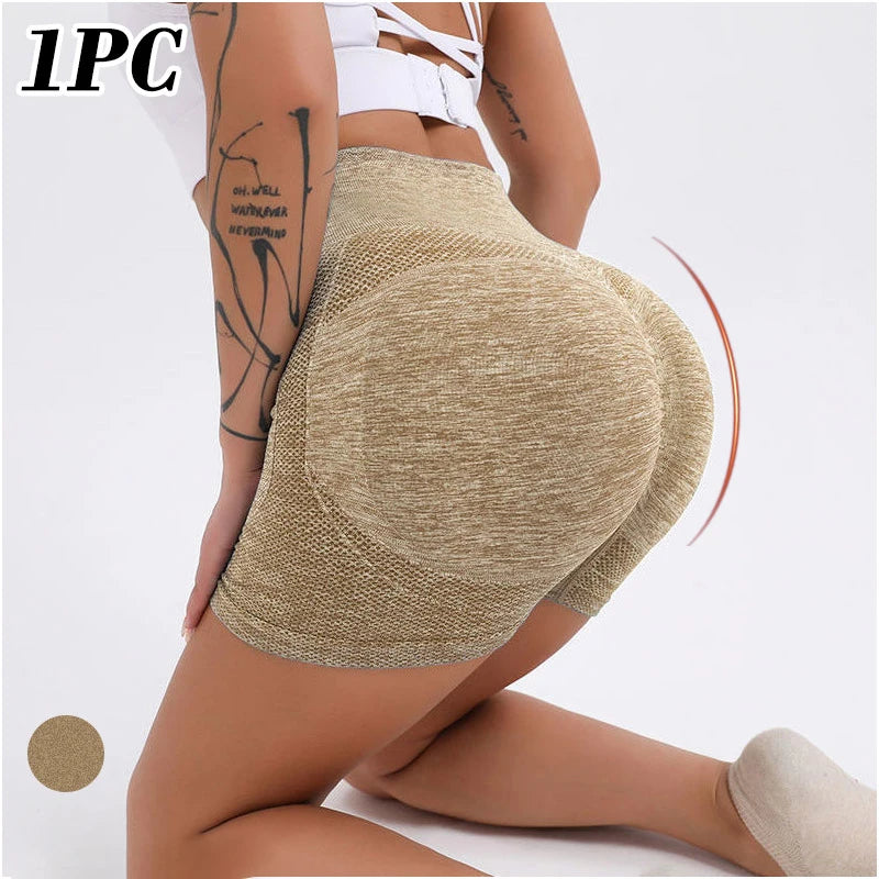 Women Yoga Shorts High Waist Workout Shorts Fitness Yoga Lift Butt Fitness Ladies Yoga Gym Running Short Pants Sportswear