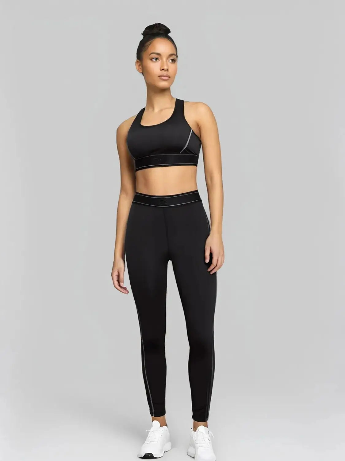 Y9001-1Damen Gym Zweiteiler Yoga BH Unterwäsche Enge Trainingshose Unterhose Fitnessbekleidung Fitnesshosen Set Übung
