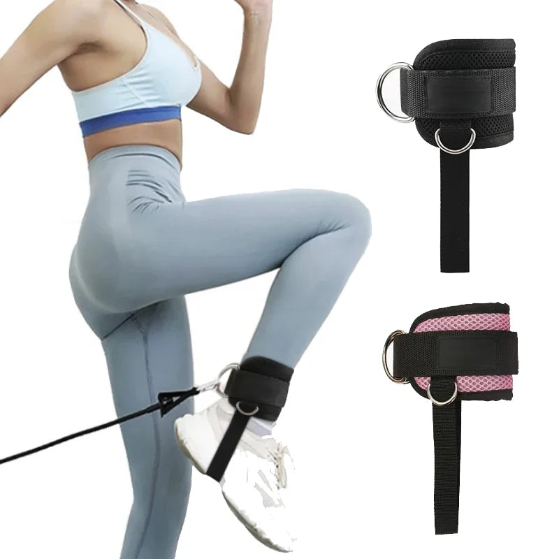 1 Stück gepolsterte Knöchelriemen, Knöchelriemen für Kabelmaschinen, Doppel-D-Ring-Fitness-Knöchelmanschetten für Fitnessstudio-Workouts, Rabatt-Beinverlängerungen