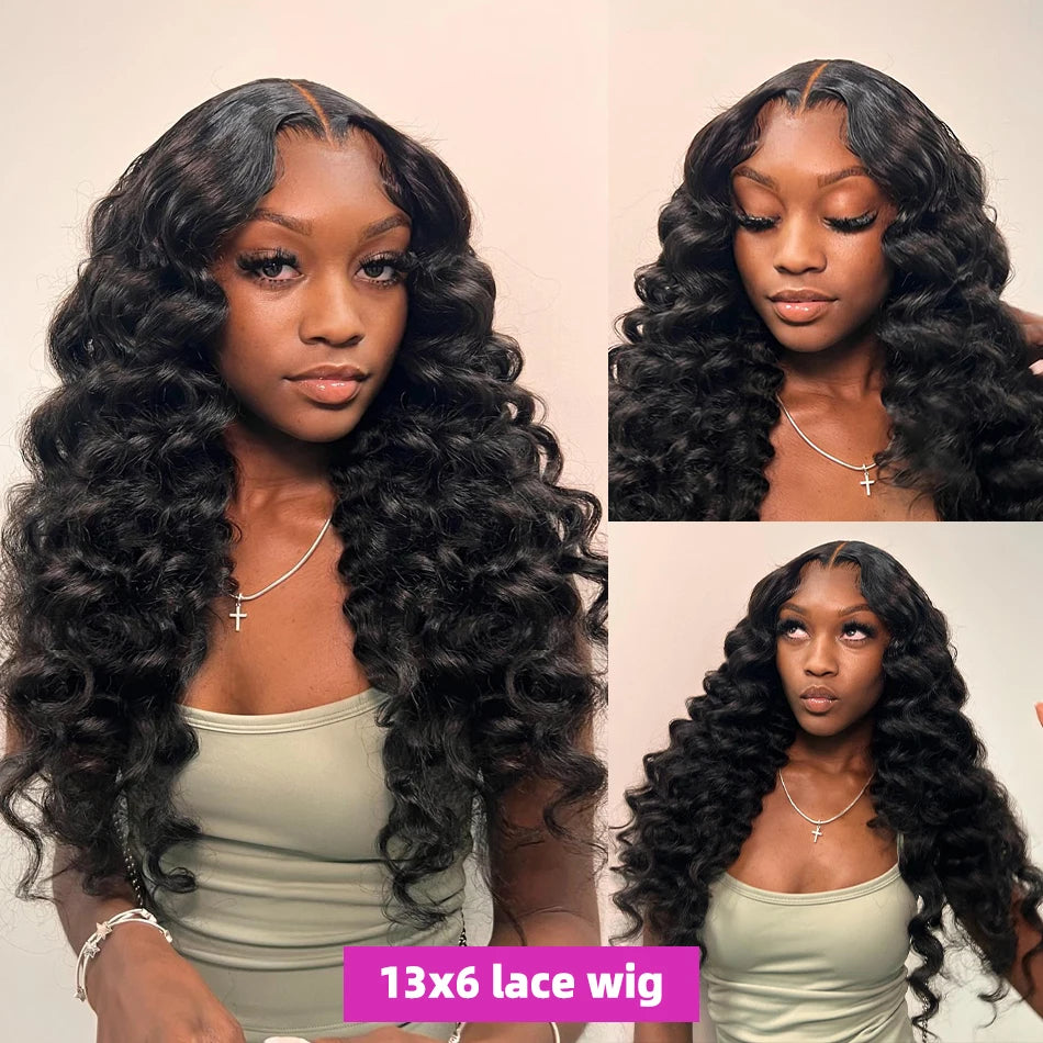 250 Dichte Lose Welle 13x6 HD Lace Front Perücken Menschliches Haar Brasilianische 30 40 Zoll 13x4 Tiefe Lockige Welle Lace Frontal Perücke Für Frauen