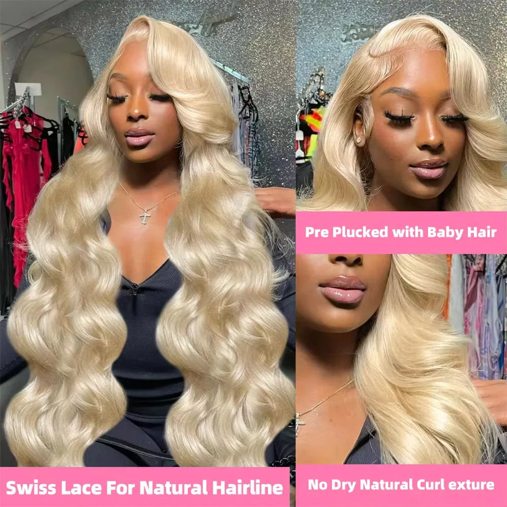 28 Zoll 613 Honigblond Body Wave Lace Frontal Perücke 13x6 Brasilianische Remy HD Lace Perücke 13x4 Lace Front Echthaar Perücken für Frauen