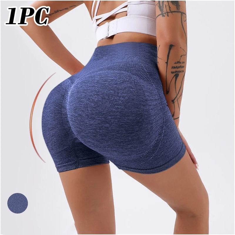 Women Yoga Shorts High Waist Workout Shorts Fitness Yoga Lift Butt Fitness Ladies Yoga Gym Running Short Pants Sportswear