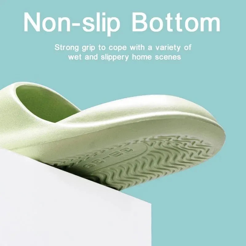 Women's Home Slides Open Toe Quick Drying Shoes Minimalist Indoor Pillow Slides Super Soft Solid Color Non Slip Bath Shoes