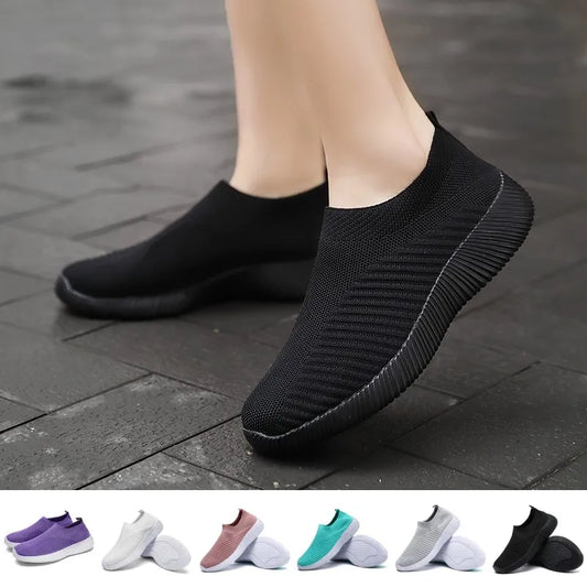 Vulkanisierte Damenschuhe, hochwertige Damen-Sneakers, Slip-On-Flats, Damen-Loafer, Übergröße 43, Walking Flat
