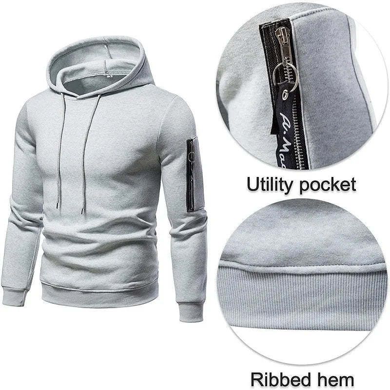 Men's Sportswear Set Two-piece Casual Jogging Warm Breathable Fitness Sportswear Set Military Tactical Hoodie + Trousers