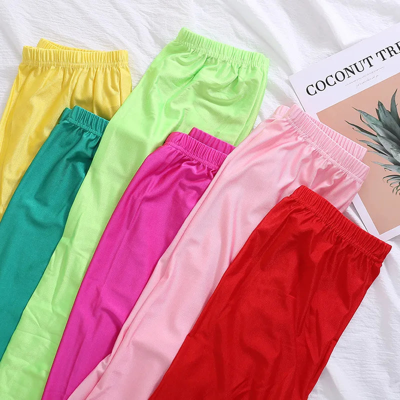 Hochelastische Skinny-Leggings, Bleistifthose, schlanke Hose in Übergröße, glänzende Yogahose für Frauen, sexy, hautfreundliche, enge Leggings