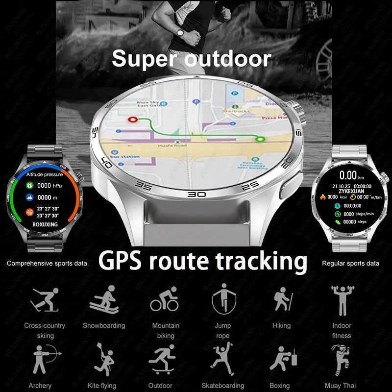 GT5 PRO Smart Watch Men Watch 5 Pro AMOLED HD Screen Bluetooth Call GPS Trajectory NFC Heart Rate Compass SmartWatches 2025 New