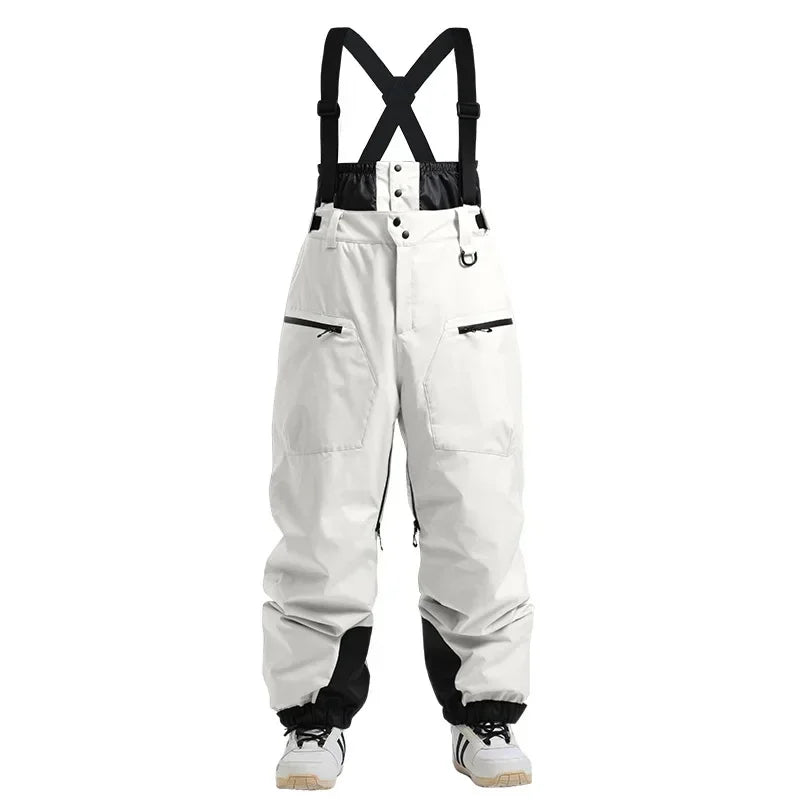 GSOU SNOW New Ski Pants Straps Padded Padded Warm Single and Double Board Windproof and Waterproof Winter Ski Pants for Men
